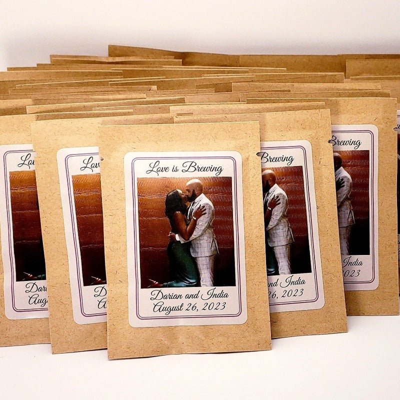 Add Your Photograph Personalized Bridal Shower Tea Bag Party Favors-1