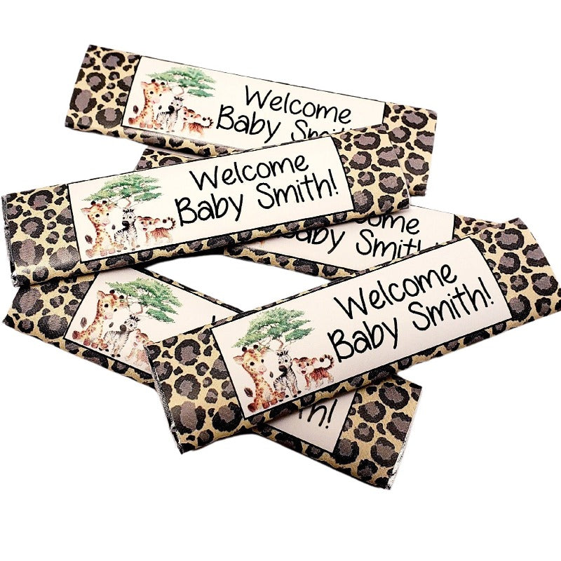 Baby Shower Favors Jungle Animal Safari personalized gum sticks