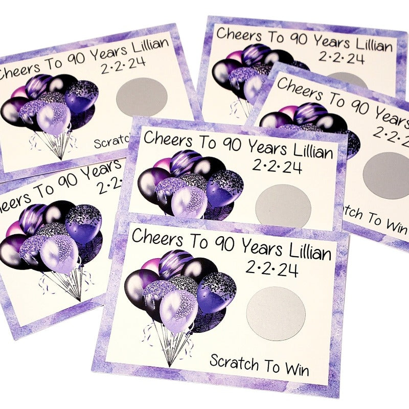 Birthday Party Game Custom Scratch Off Cards-2