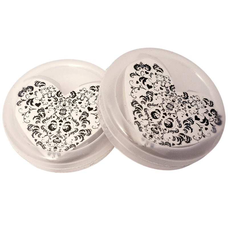 Heart Playing Card Party Favors Black and White Demask Set of 30