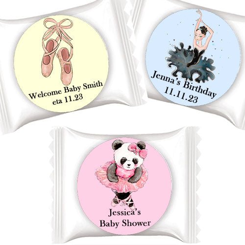 50 Personalized Ballet and Dance Party Individual Mint Favors - Favors Today