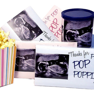 Add Your Sonogram Photo Personalized Microwave Popcorn Favors - Favors Today