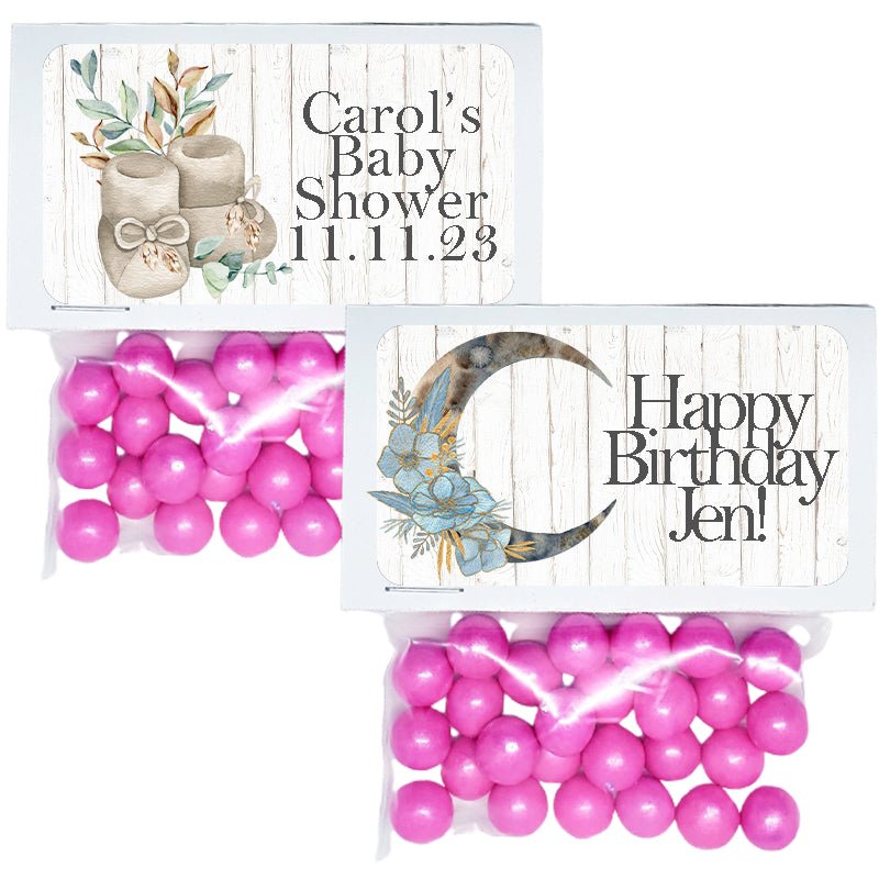 Personalized Boho Chic Custom Treat Favor Bags and Toppers - Favors Today