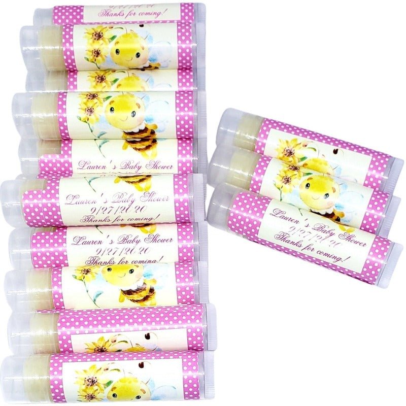 Personalized Bumble Bee Lip Balm Chapstick Party Favors - Favors Today