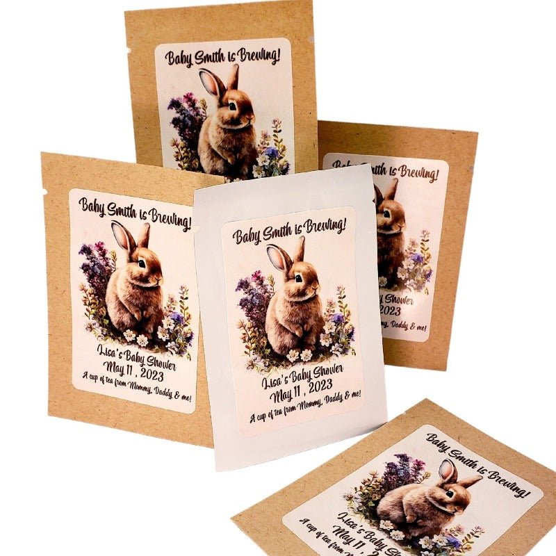 Bunny Rabbit Party Favors Personalized Tea Bag Custom Party Gift-3