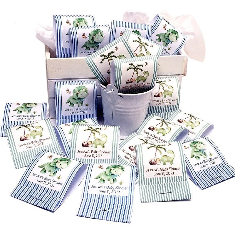 Personalized Dinosaur Matchbook Mint Party Favors - Favors Today