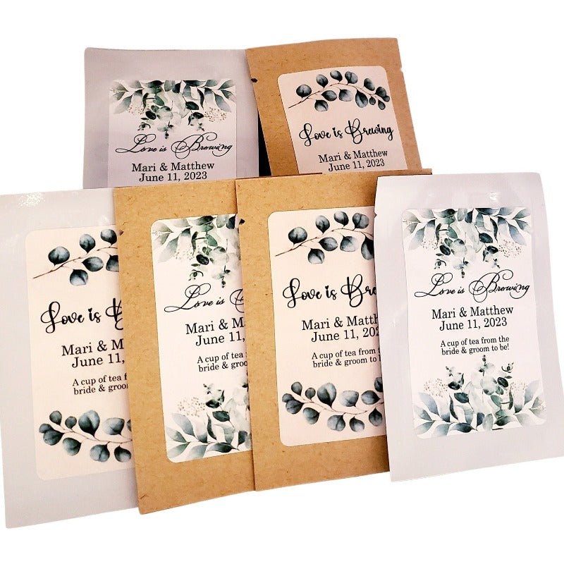 Bridal Shower Favors Eucalyptus and Greenery Design Tea Bag Favor-1