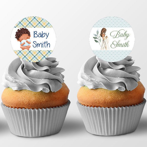 Personalized Its A Boy Baby Shower Cupcake Toppers Food Picks - Favors Today