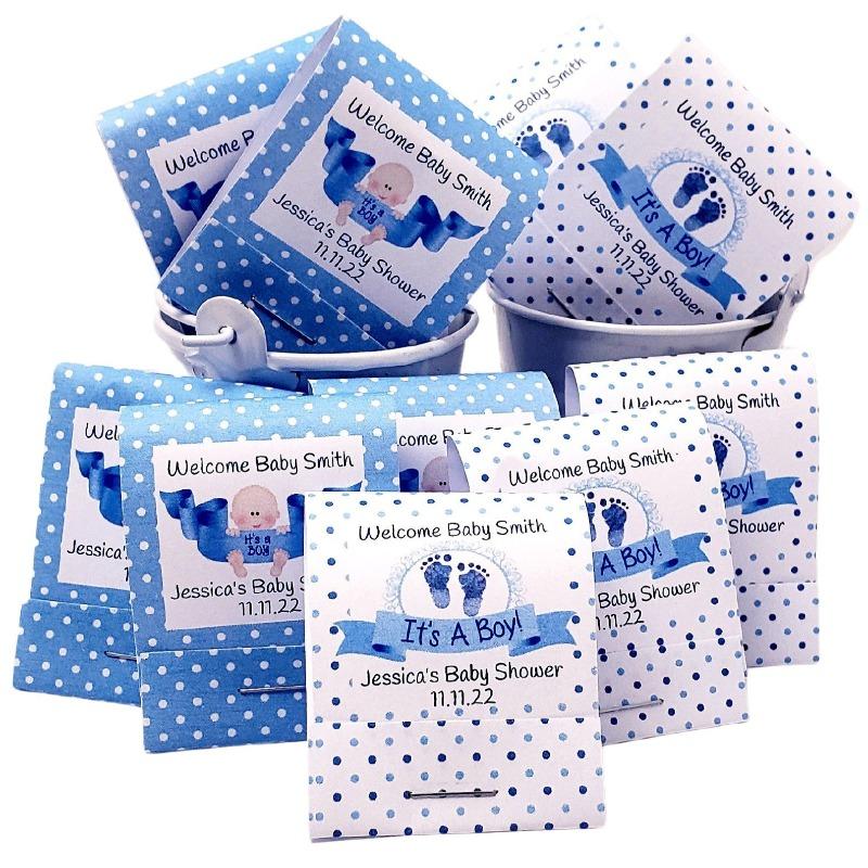 Personalized Its a Boy Baby Shower Matchbook Mint Party Favors - Favors Today