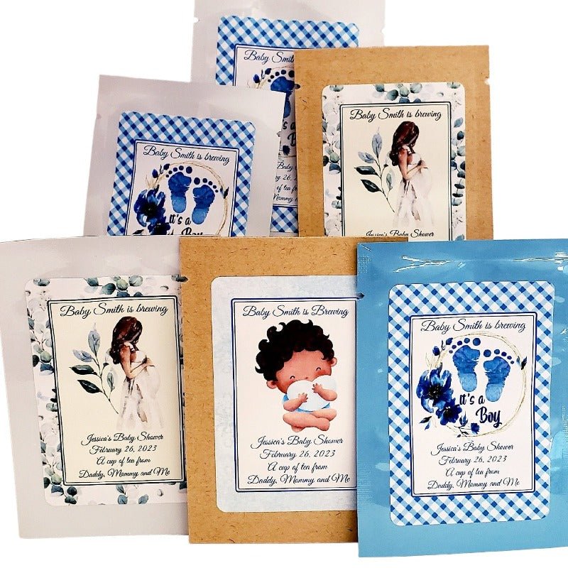 Baby Shower Favors Its a Boy Decorations and Gift Custom Tea Bag-1