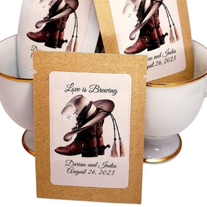 Western Party Favor Cowgirl Bridal Shower Custom Tea Bag Favor Gift-5