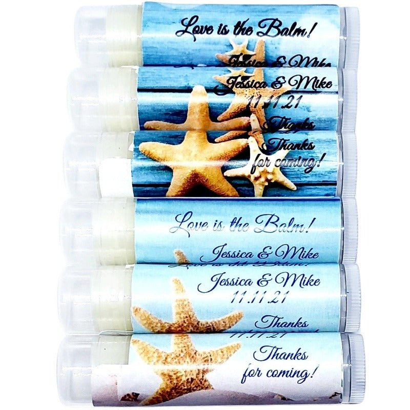 Personalized Tropical Beach or Luau Lip Balm Chap Stick Party Favors - Favors Today