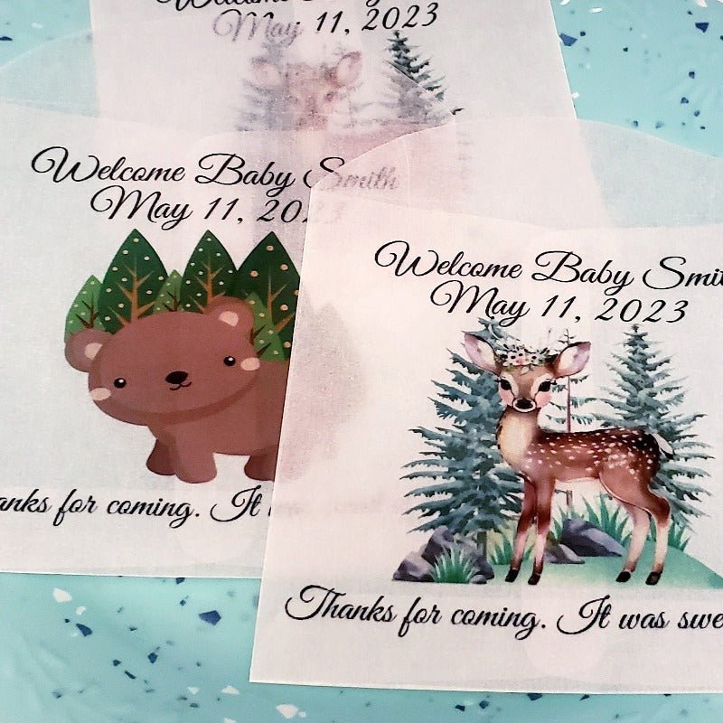 Personalized Woodland Animal Glassine Party Favor Bags - Favors Today