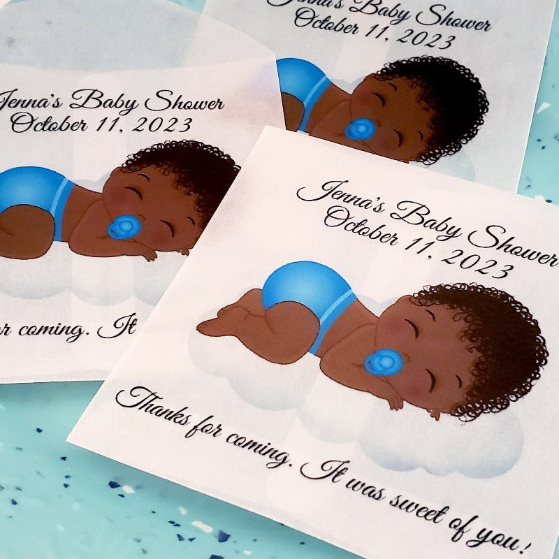 Personalized Its a Boy Baby Shower Glassine Party Favor Bags