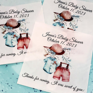 Personalized Its a Boy Baby Shower Glassine Party Favor Bags