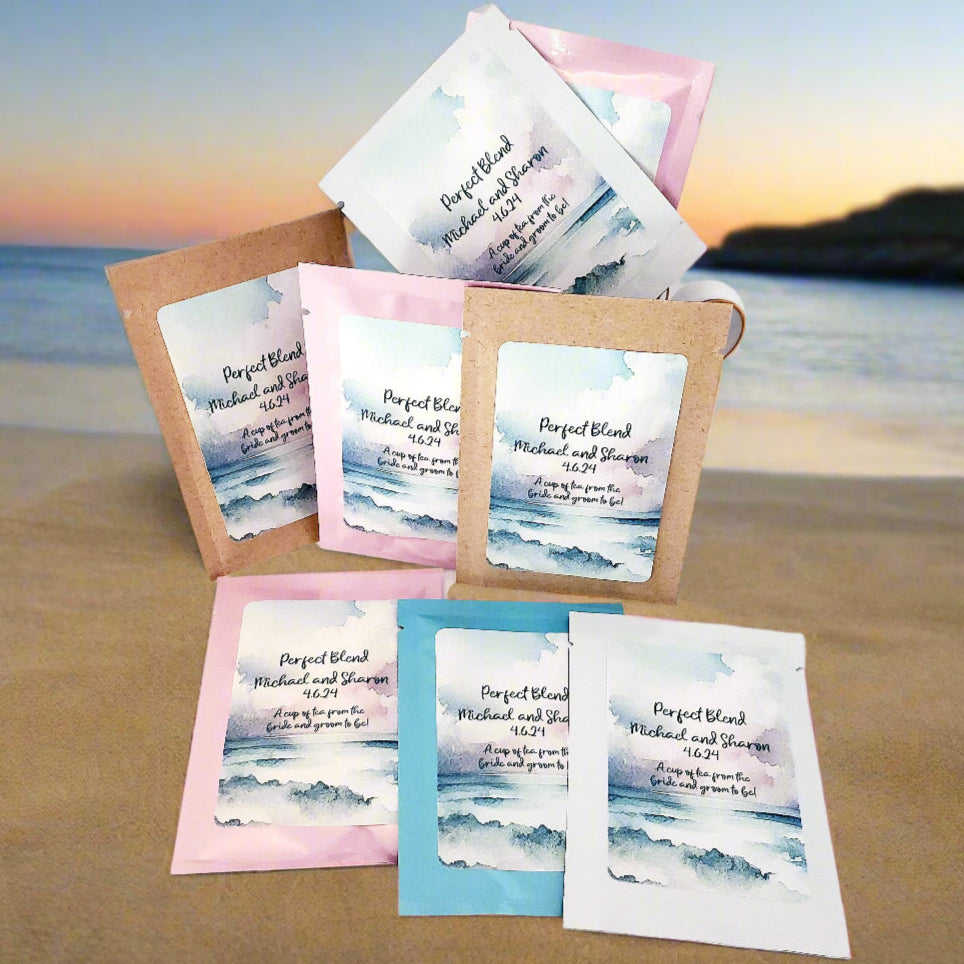 Watercolor pastel beach