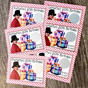 Add Your Photograph Personalized Birthday Party Scratch Off Game Cards