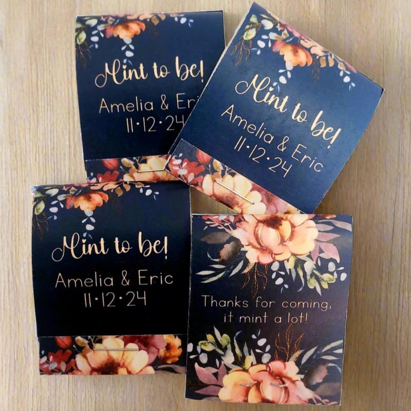 Navy and Orange Matchbook Mints