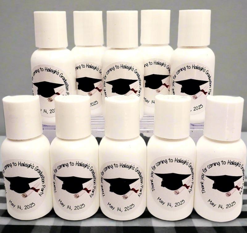 Personalized Graduation Party Hand Lotion Favors