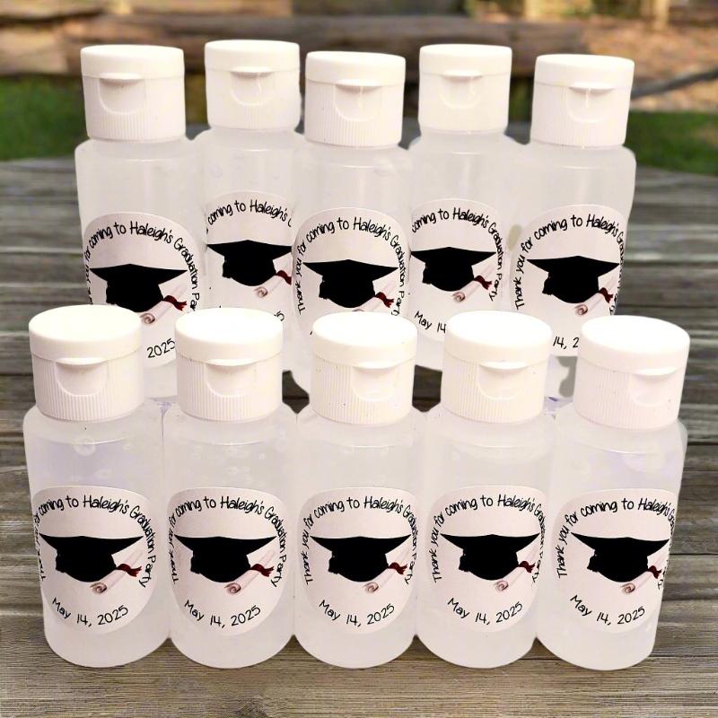 Personalized Graduation Party Hand Sanitizer Favors