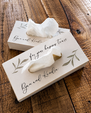 Wedding Happy Tears Tissue Boxes - Ceremony Tissue Favors