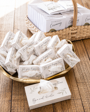 Wedding Happy Tears Tissue Boxes - Ceremony Tissue Favors