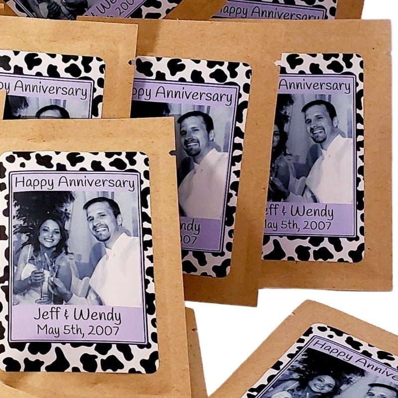 Add Your Photograph Personalized Anniversary Tea Bag Party Favors-3