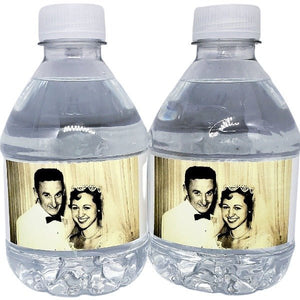 50 Personalized Add Your Photograph Water Bottle Labels