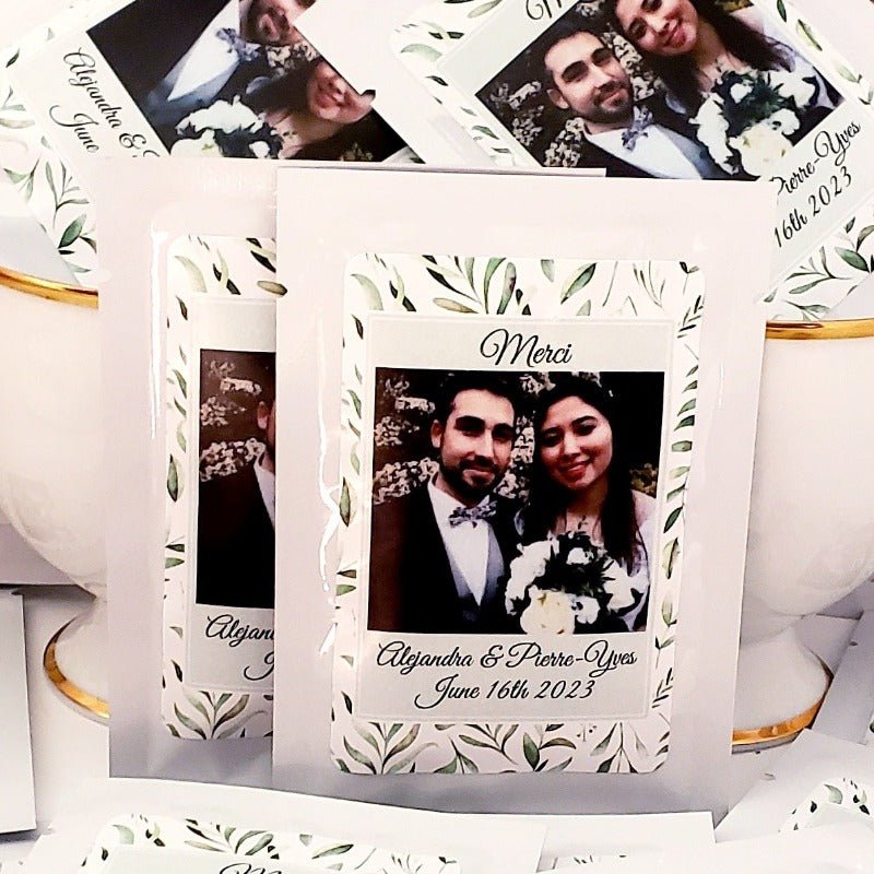 Add Your Photograph Personalized Tea Party Wedding Favors-3