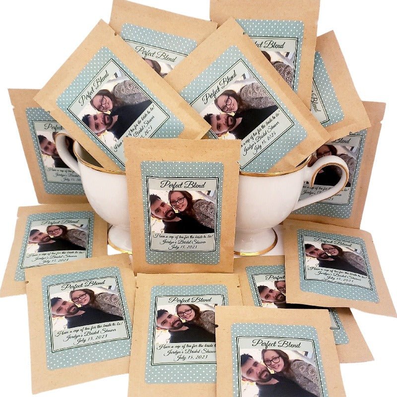 Add Your Photograph Personalized Bridal Shower Tea Bag Party Favors-4