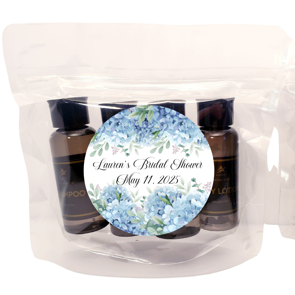 Personalized Floral Bridal Shower Favors Toiletry Travel Pack