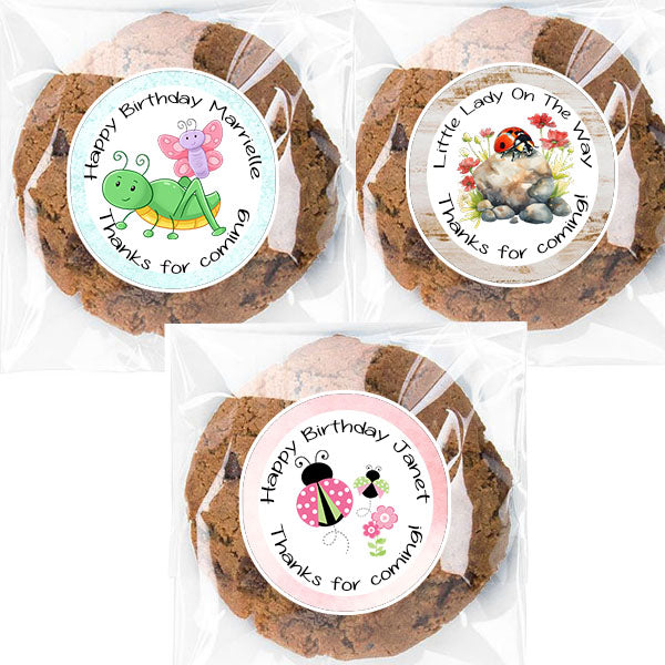 Personalized Cute Bug Ladybug Caterpillar Party Favor Bags