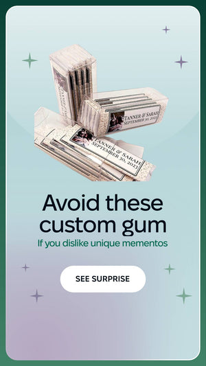 10 Personalized Add Your Photograph Gum Pack Party Favors