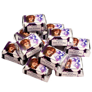 Personalized Photograph Birthday Nugget Chocolate Bar Wrappers
