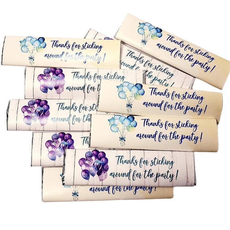 Birthday Party Gum Stick Favors