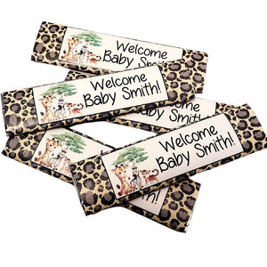 Baby Shower Favors Jungle Animal Safari personalized gum sticks