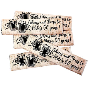 Cheers and Beers Adult Birthday Party Gum Stick Favors and Decorations