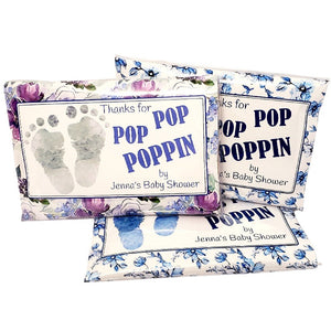 Baby Shower Favors Boy and Girl Feet Personalized Popcorn-1