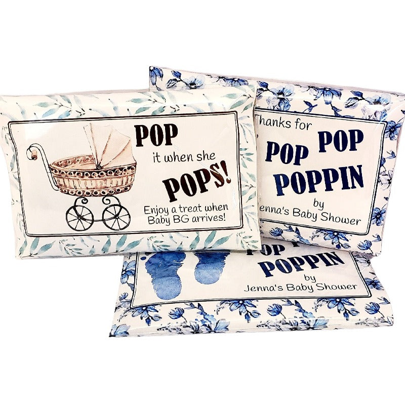 Boy Baby Shower Favors Personalized Microwave Popcorn-2