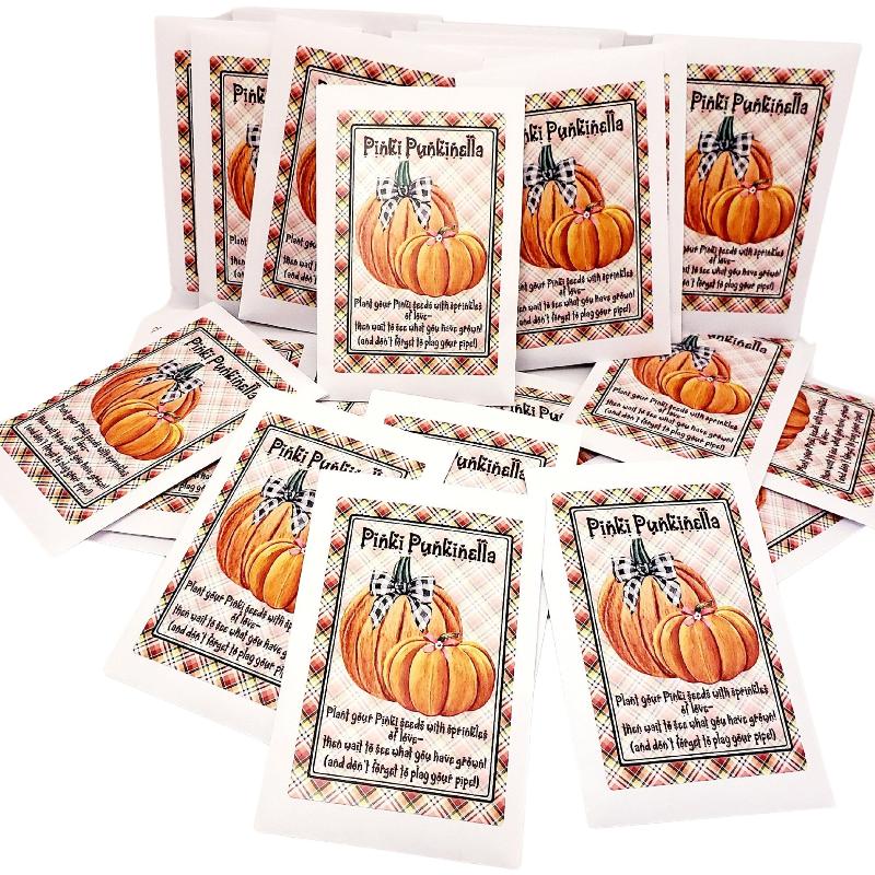 Fall Pumpkin Design Seed Packet Party Favors