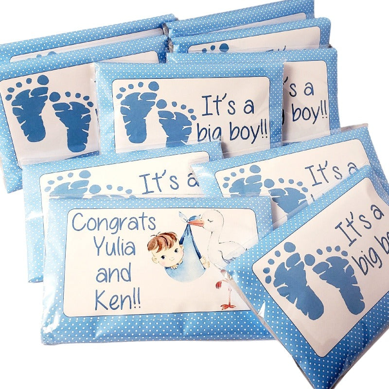 Boy Baby Shower Favors Personalized Microwave Popcorn