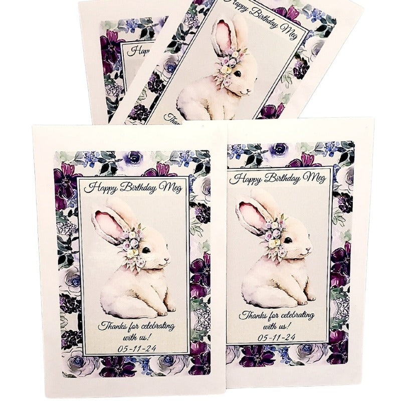 Personalized Bunny Rabbit Seed Packet Party Favors Many Options
