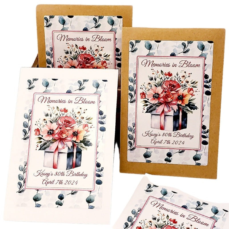 Personalized Birthday Party Seed Packet Favors Many Options