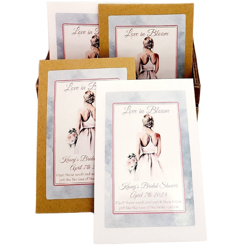 Personalized Bridal Shower Seed Packet Party Favors Many Options