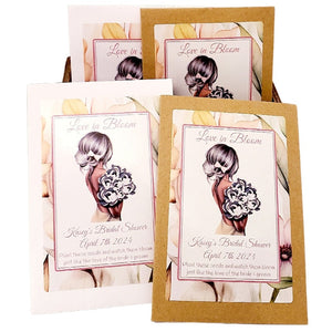 Personalized Bridal Shower Seed Packet Party Favors Many Options