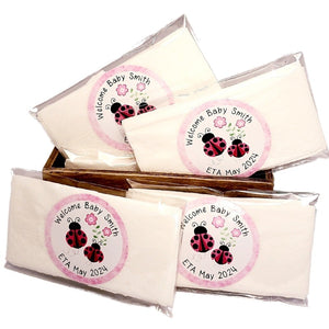 Personalized Cute Bugs Ladybug and Caterpillar Tissue Pack Party Favors