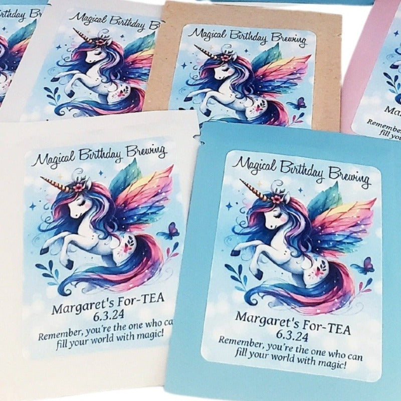 Magical Unicorn Personalized Tea Party Favors