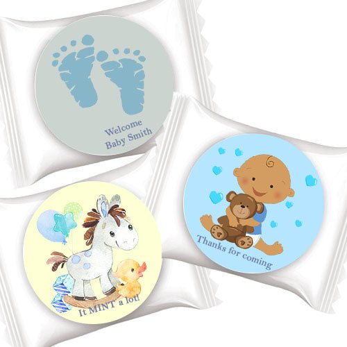 Personalized Its a Boy Baby Shower Individual Mint Party Favors