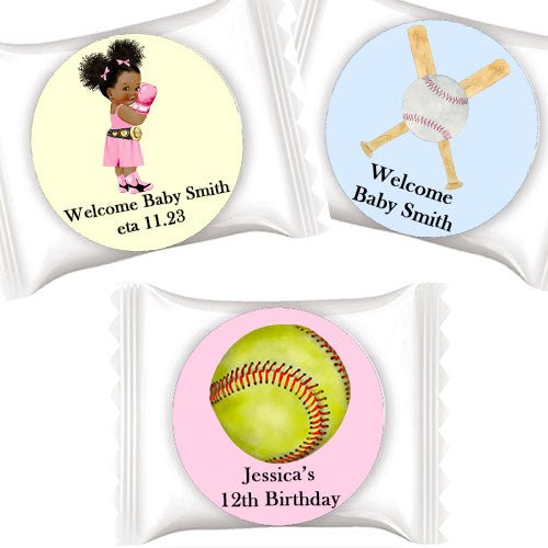 50 Personalized Sport Theme Individual Mint Favors - Favors Today