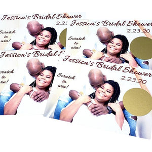 Add Your Photograph Personalized Scratch Off Party Game Cards - Favors Today